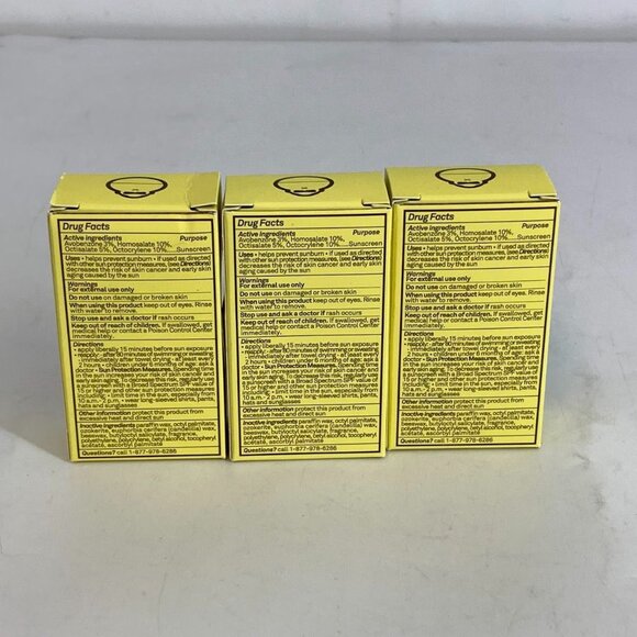 Sun Bum Kids Clear Sunscreen Face Stick 30 SPF Water Res 3 Pack - Picture 2 of 5